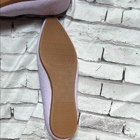 Purple Pointed Toe Flats in Suede - Picture 4 of 5